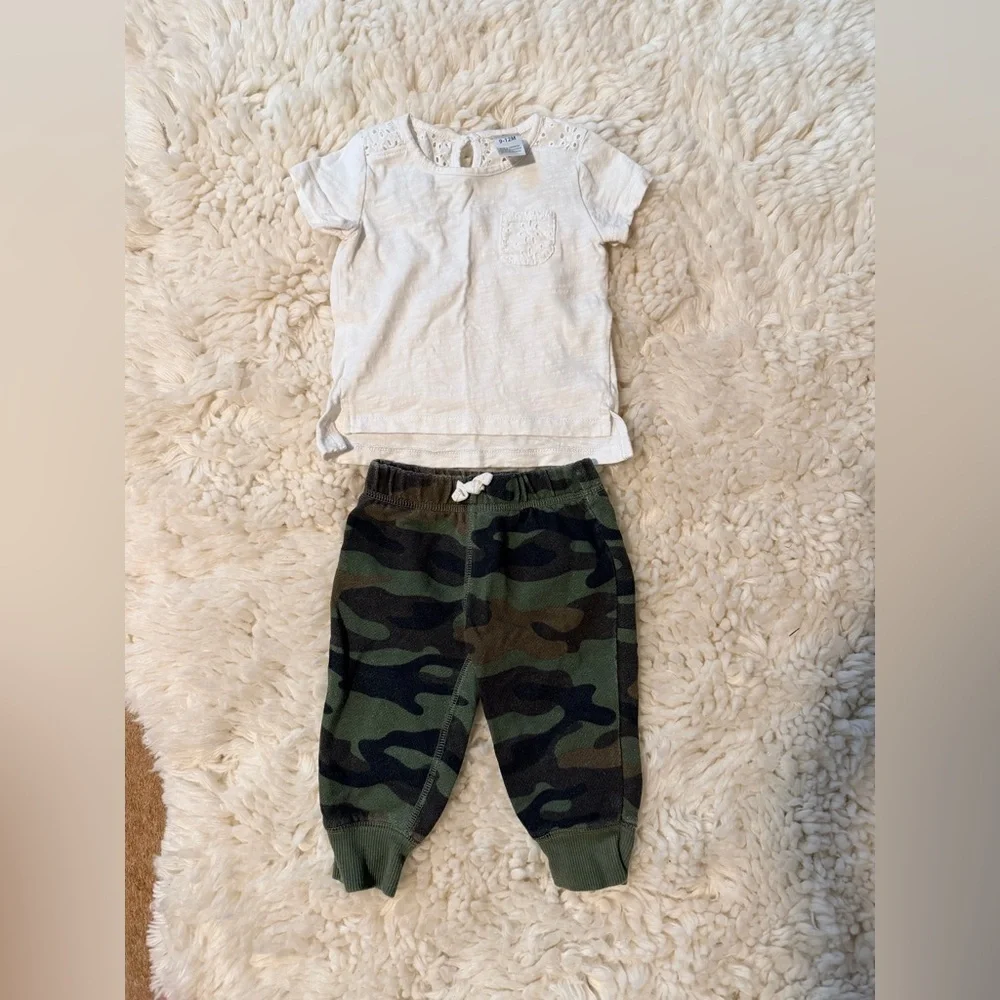 Carter's Green Camouflage Jogger outfit